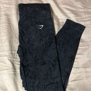 Black Patterned Gymshark Leggings